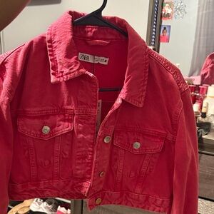 Zara Kids Bright Pink Jean Jacket